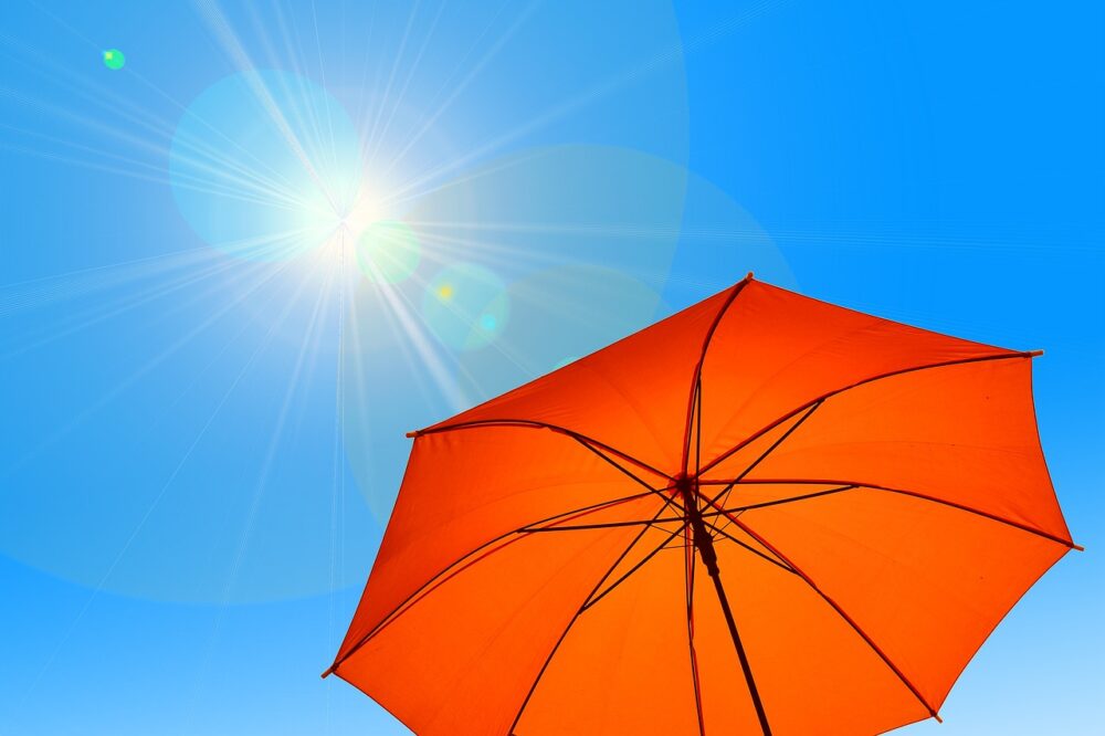 日傘と太陽